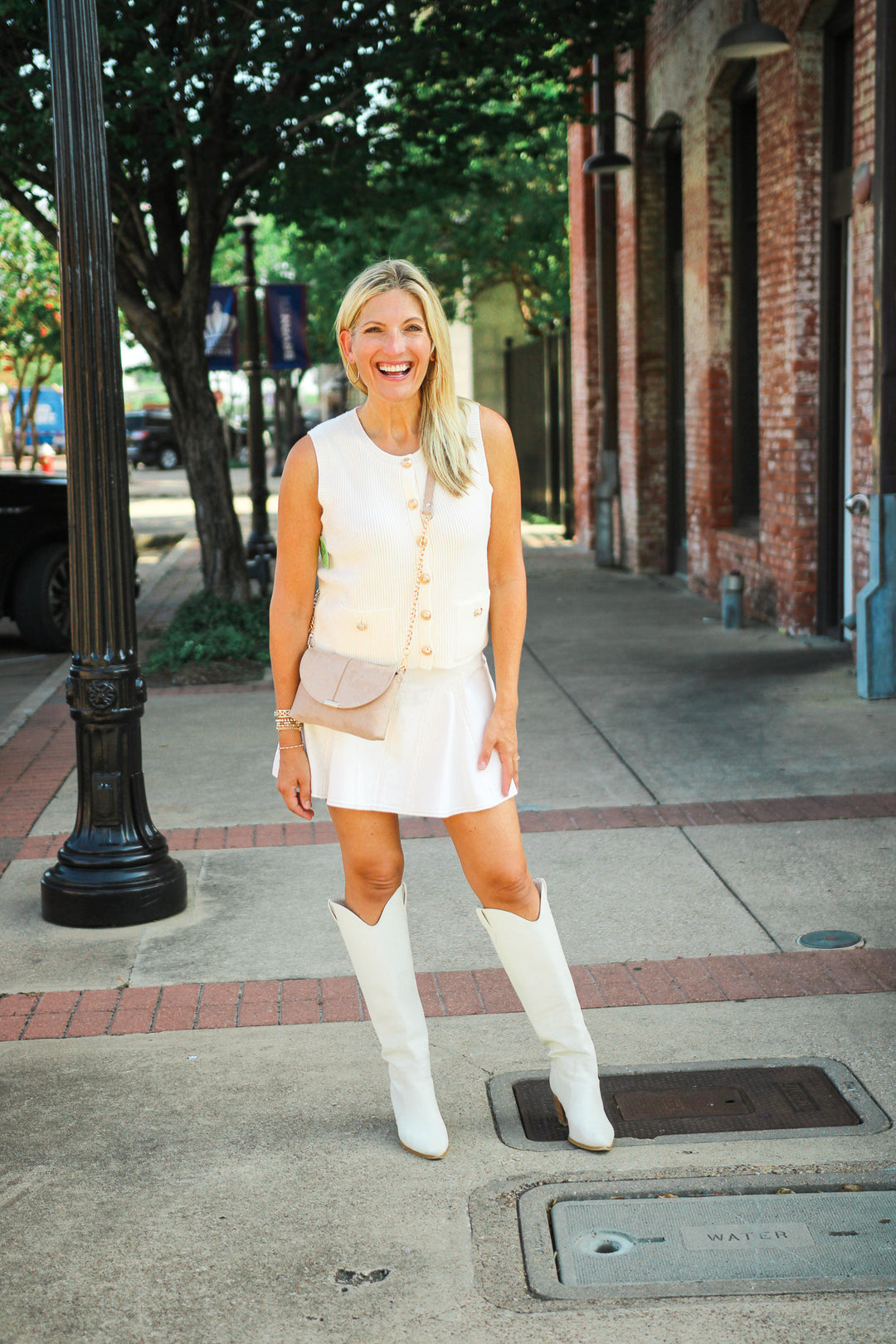 Aliya Sweater Vest, Cream