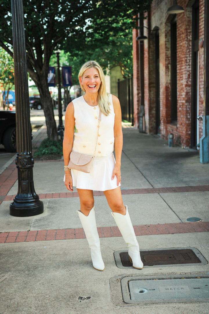 Aliya Sweater Vest, Cream