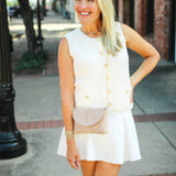 Aliya Sweater Vest, Cream