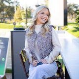'90s Garden Puffer Vest, Charcoal/Multi Floral