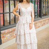 Early Dawn Maxi Dress, Pink Multi