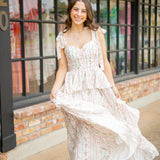 Early Dawn Maxi Dress, Pink Multi