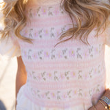 Chilled Rose Bouquet Sweater, Light Pink