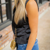 Night Cap Top, Black