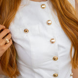 Gentle Grace Top, Ivory