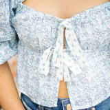 Daydream Darling Top, White/Blue