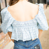 Daydream Darling Top, White/Blue