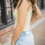 So Soft Seamless Modal Stripe Tank, Butter Yellow Combo