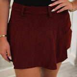 Pep Rally Pleats Skirt, Maroon