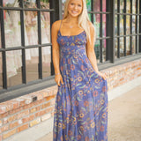 Ciella Floral Cotton Maxi Dress, New England Combo
