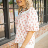 Kiss and Tell Top, Pink