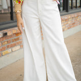 Spanxsupersmooth™ Easybreezy 360 Cotton Linen Super Wide Leg Pant, Ivory