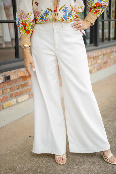 Spanxsupersmooth™ Easybreezy 360 Cotton Linen Super Wide Leg Pant, Ivory