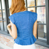 Dylan Denim Vest, Medium Blue