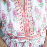 Meadow Tea Party Dress, White/Pink