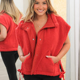Scout It Out Fleece Vest, Cranberry