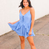Enchanting Moments Romper, Periwinkle