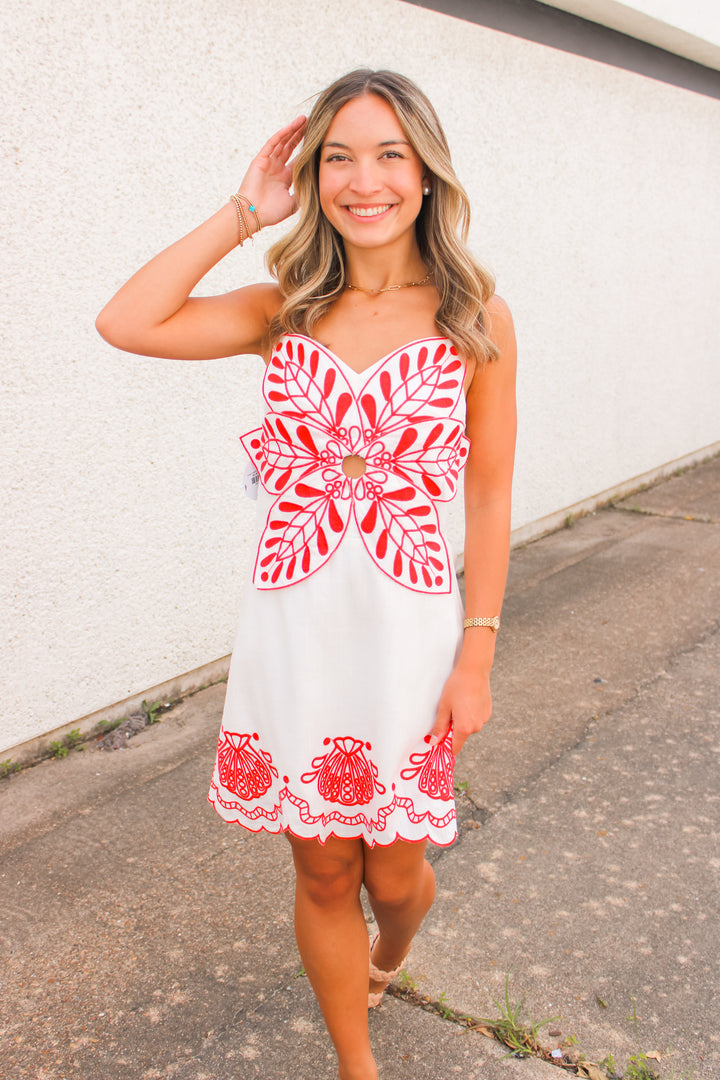 Sunset Cruise Mini Dress, Off White