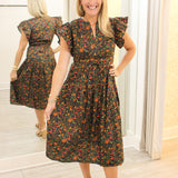 Cala Midi Dress, Winter Garden
