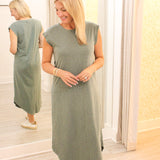 Calabasas Midi Dress, Hunter Green