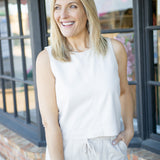 Sun Seeker Twill Tank, Parchment