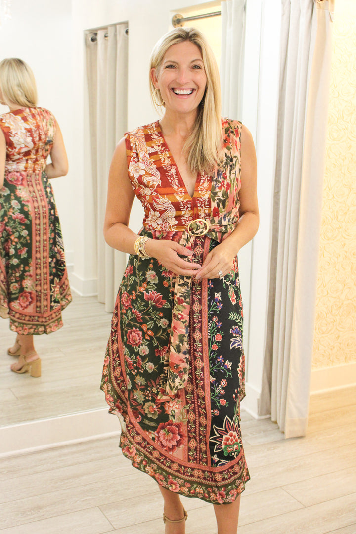 Winter Garden Sleeveless Maxi Dress
