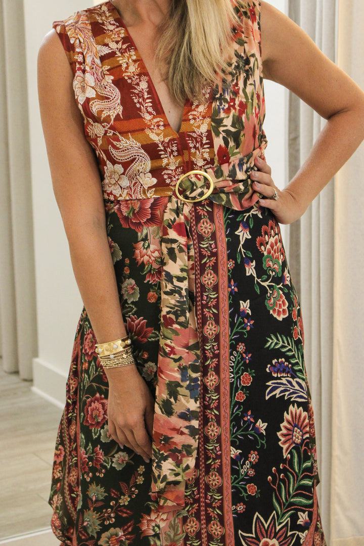Winter Garden Sleeveless Maxi Dress