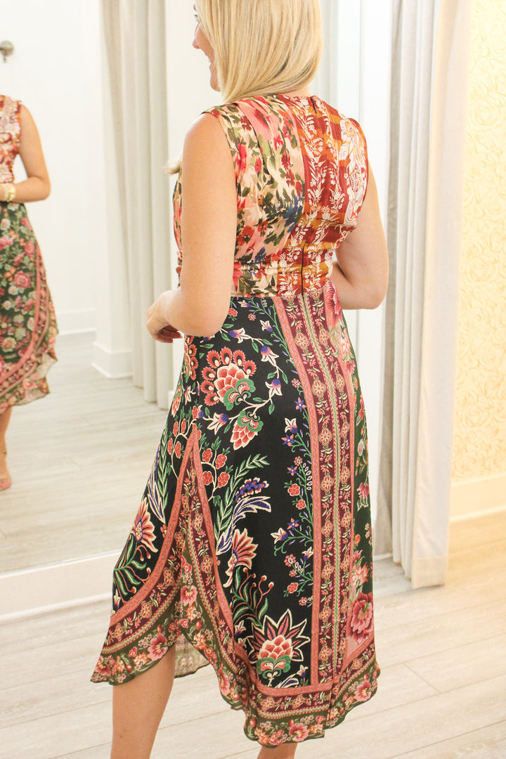 Winter Garden Sleeveless Maxi Dress