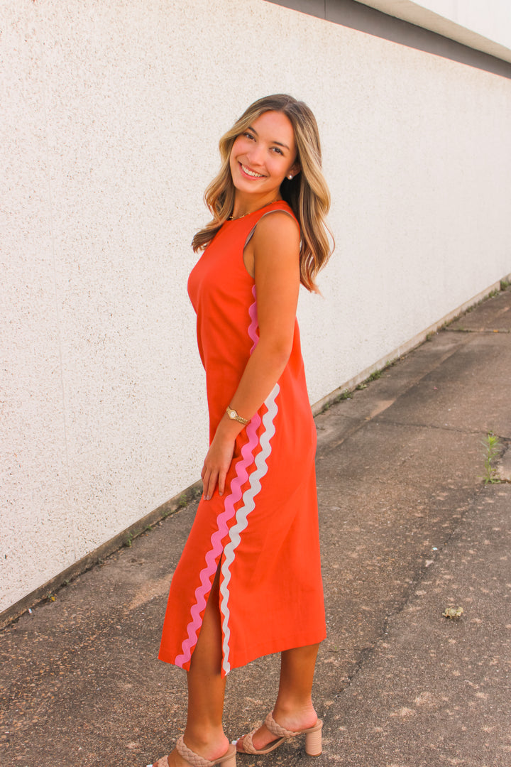 Made For You Midi Dress, Orange