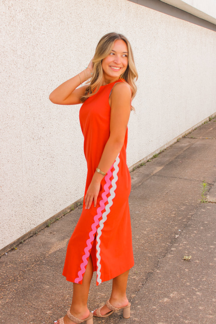 Made For You Midi Dress, Orange