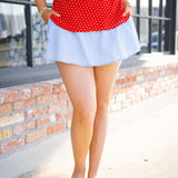 Paradise Found Denim Skort, Capri Blue