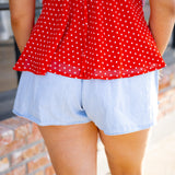 Paradise Found Denim Skort, Capri Blue