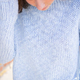 Opal Rollneck Knit Sweater, Cashmere Blue