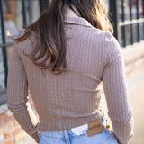 Brunch Girl Zip-Up, Dusted Cocoa