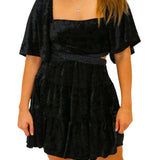 Still The One Velvet Cut Out Dress, Black