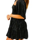 Still The One Velvet Cut Out Dress, Black
