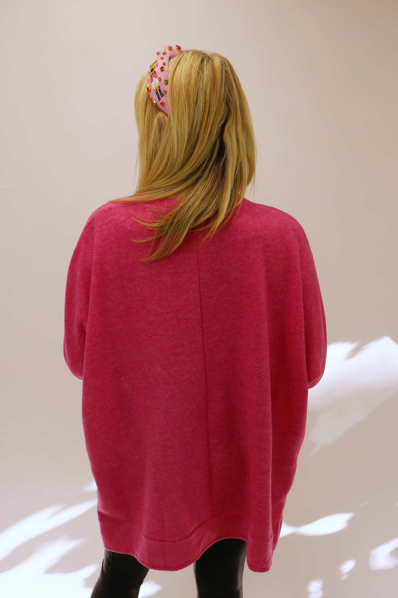 Brianna Sweater, Hot Pink