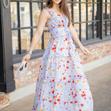 Petals At Daybreak Dress, Blue