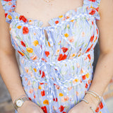 Petals At Daybreak Dress, Blue