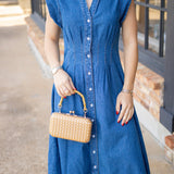 Spring Into Denim Midi Dress