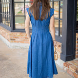 Spring Into Denim Midi Dress