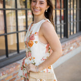 Flower Market Days Top, Ecru