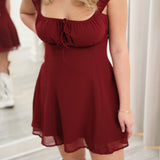 Kickoff Cutie Mini Dress, Maroon