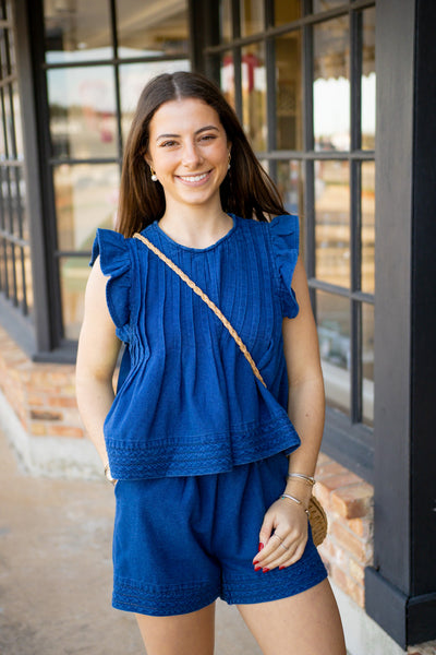 Front Porch Swing Top, Denim