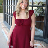 Kickoff Cutie Mini Dress, Maroon