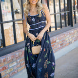 Midnight Garden Stroll Dress, Black