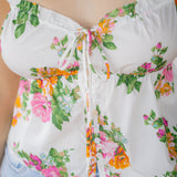 Rosewater Mist Top, White/Pink