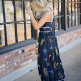 Midnight Garden Stroll Dress, Black