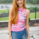 Sunglass Tank, Pink/Multi