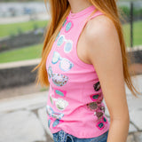 Sunglass Tank, Pink/Multi
